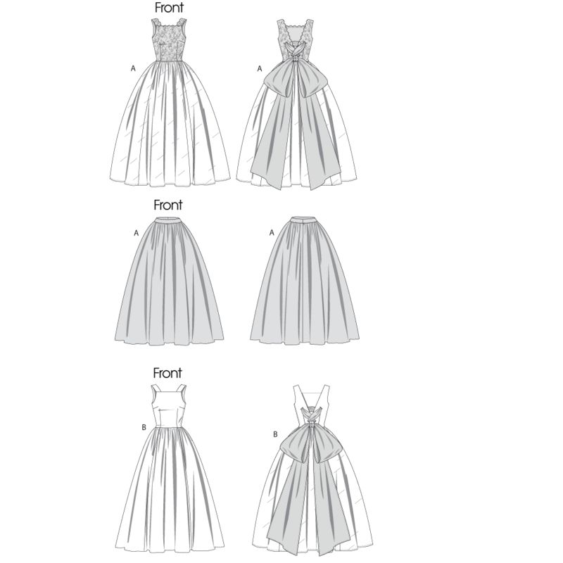 Patron Vogue 8729 AA - Robe de bal style princesse des années 1950