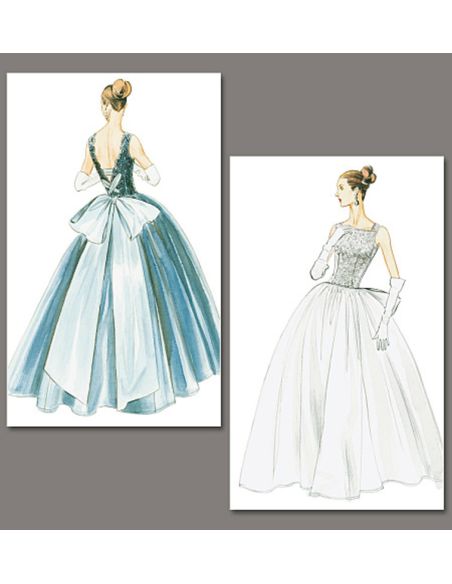 Patron Vogue 8729 EE - Robe de bal style princesse des années 1950