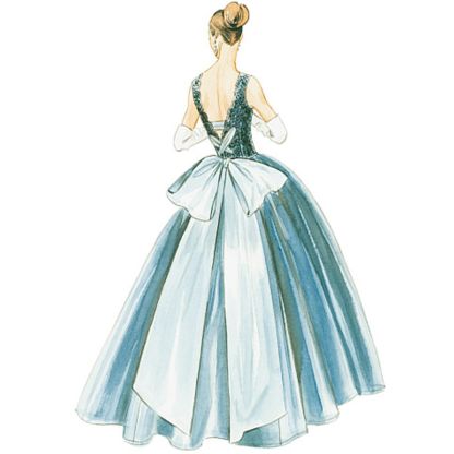 Patron Vogue 8729 EE - Robe de bal style princesse des années 1950 2