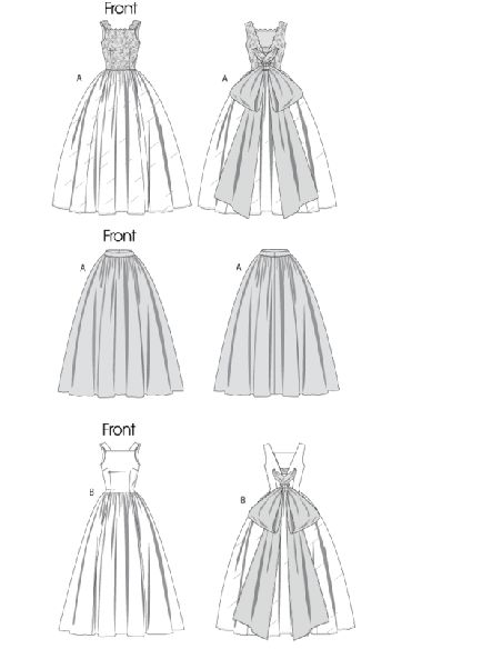 Patron Vogue 8729 EE - Robe de bal style princesse des années 1950