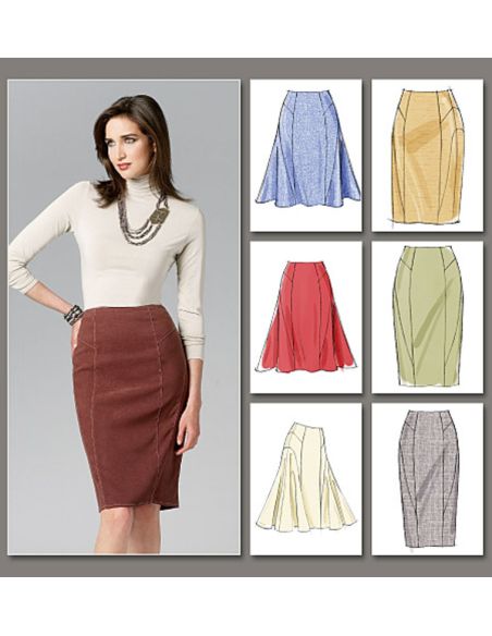 Patron Vogue 8750 AA - Jupes styles crayon et tulipe