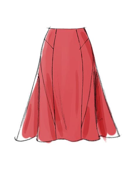 Patron Vogue 8750 D - Jupes styles crayon et tulipe