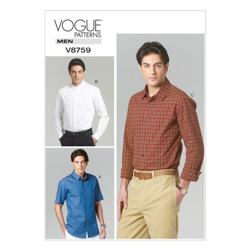 Patron Vogue 8759 MUU - Chemises pour homme