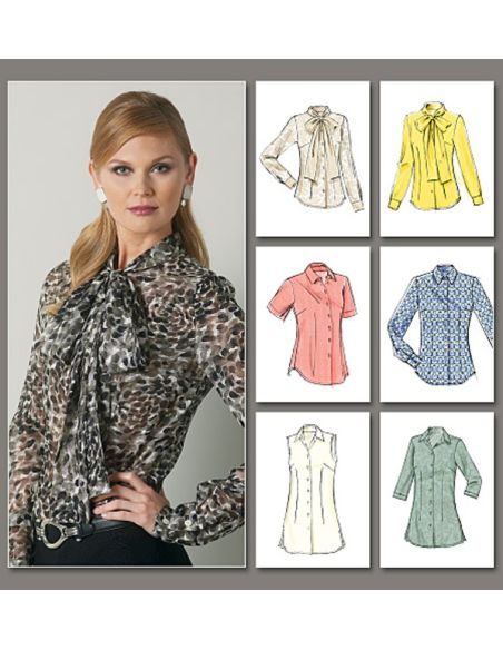 Patron Vogue 8772 E5 - Chemisiers et tuniques pour femme