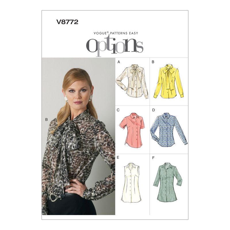 Patron Vogue 8772 E5 - Chemisiers et tuniques pour femme