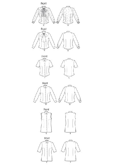 Patron Vogue 8772 E5 - Chemisiers et tuniques pour femme
