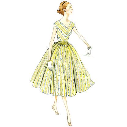 Patron Vogue 8789 E5 - Robes femme style années 1950 2