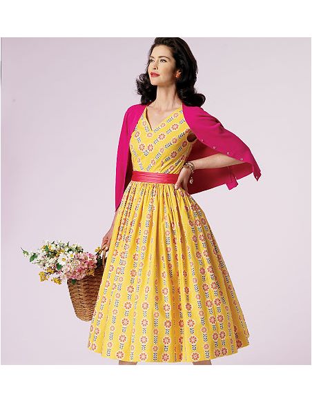 Patron Vogue 8789 E5 - Robes femme style années 1950