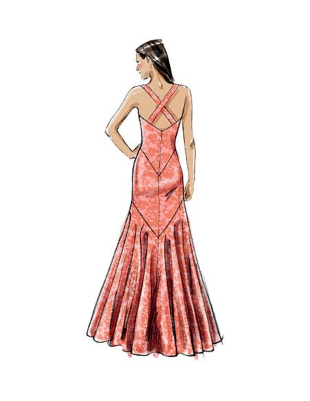 Patron Vogue 8814 A - Robes femme coupe sirène