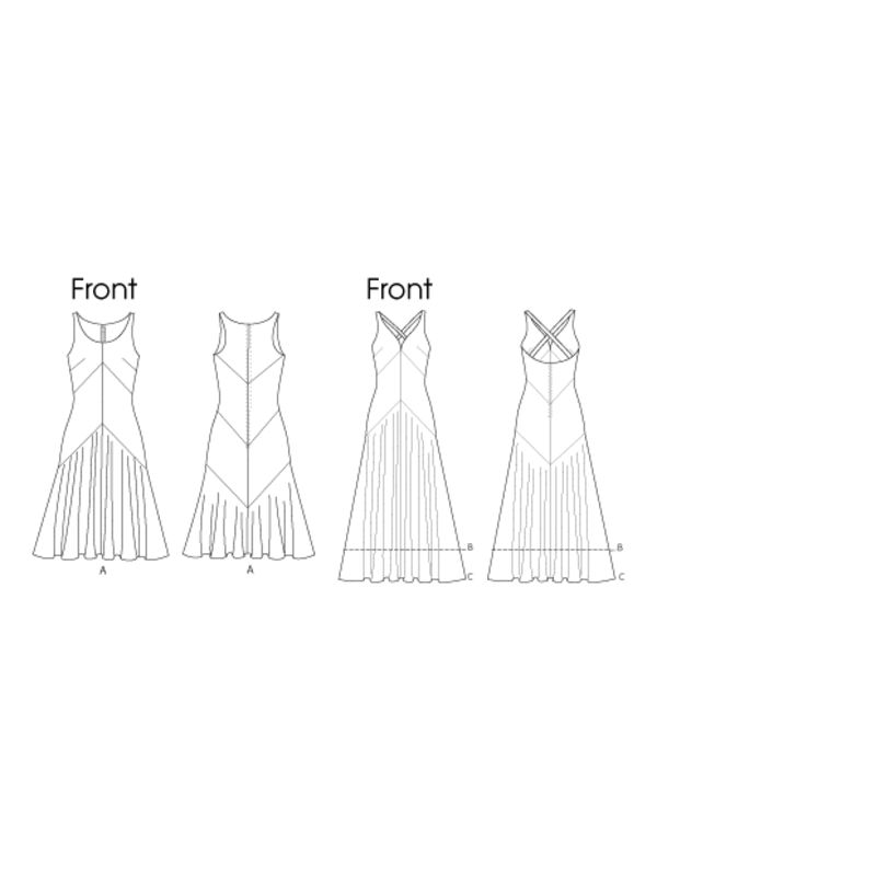 Patron Vogue 8814 A - Robes femme coupe sirène