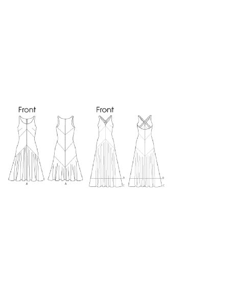 Patron Vogue 8814 A - Robes femme coupe sirène