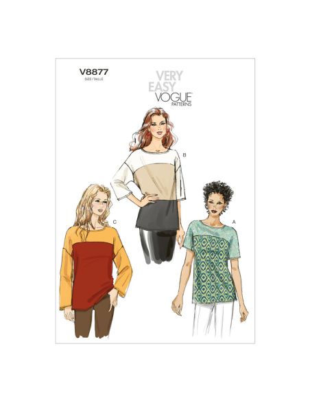 Patron Vogue 8877 Y - Haut ample