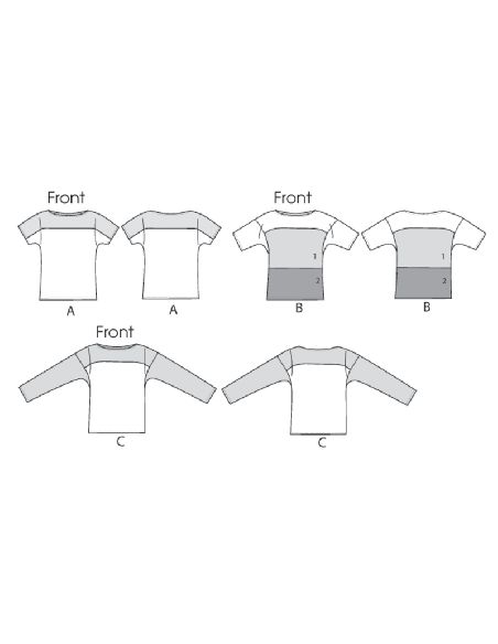 Patron Vogue 8877 ZZ - Haut ample