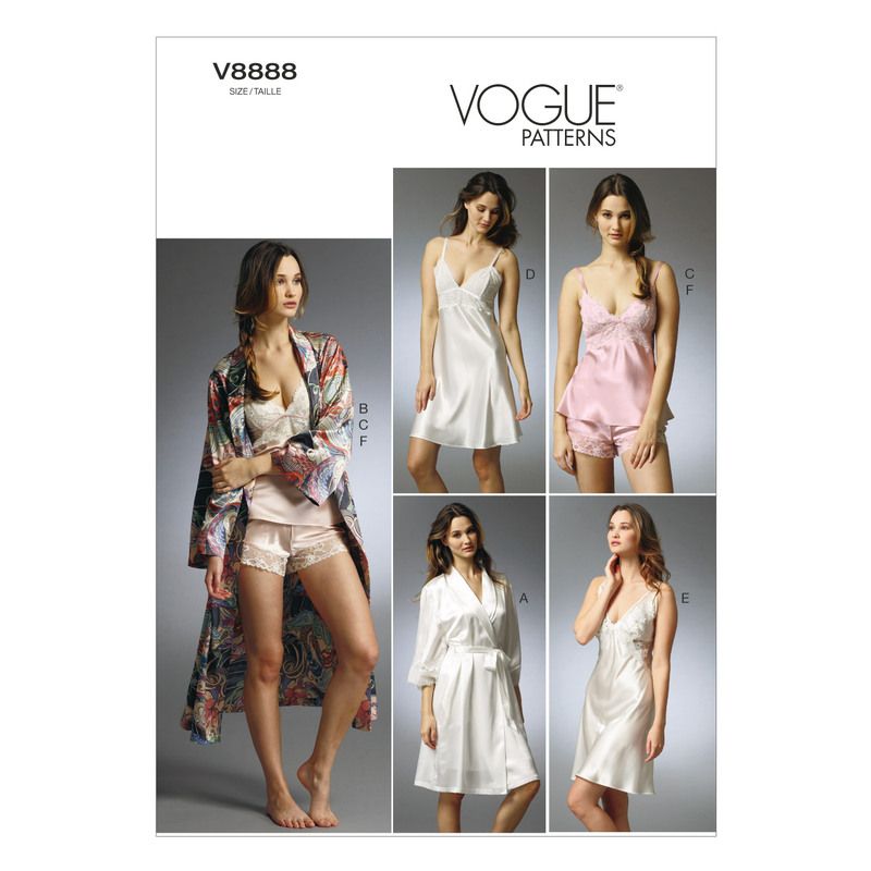 Patron Vogue 8888 A5 - Ensemble de lingerie en dentelle pour femme