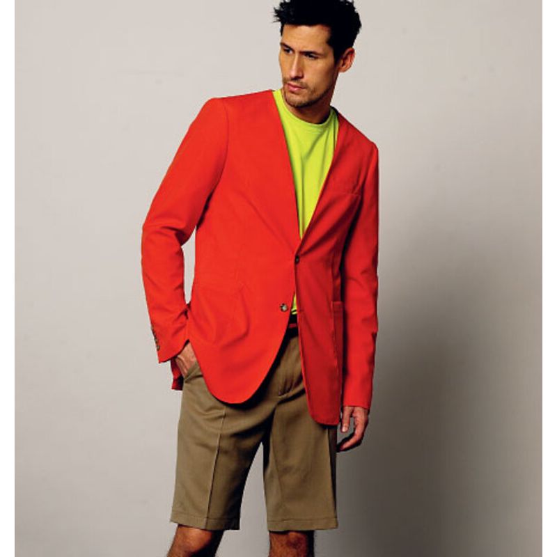 Patron Vogue 8890 MUU - Ensemble tailleur homme comprenant veste, short et pantalon