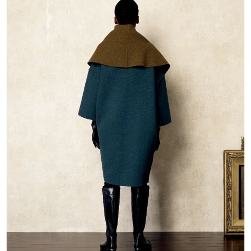 Patron Vogue 8930 Y - Manteau femme avec col large et renversé