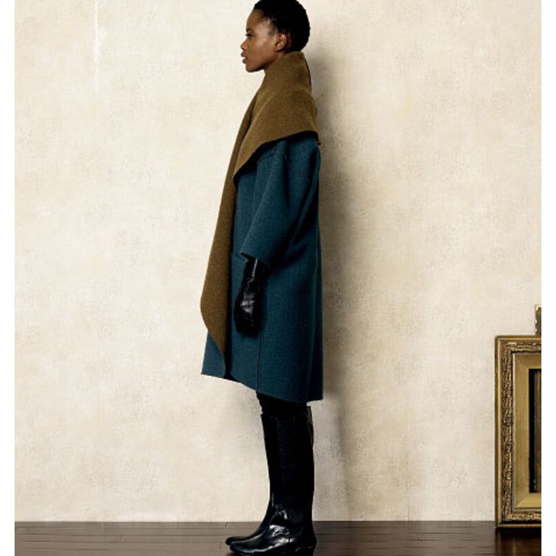 Patron Vogue 8930 Y - Manteau femme avec col large et renversé