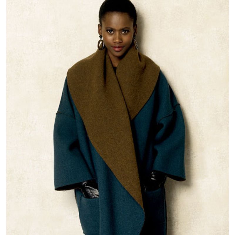 Patron Vogue 8930 Y - Manteau femme avec col large et renversé