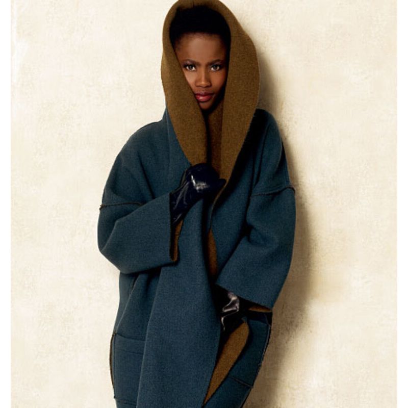 Patron Vogue 8930 Y - Manteau femme avec col large et renversé