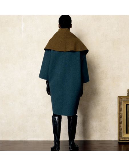 Patron Vogue 8930 ZZ - Manteau femme avec col large et renversé