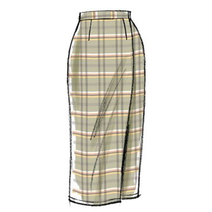 Patron Vogue 8956 A5 - Jupe portefeuille pour femme à pan asymétrique 2