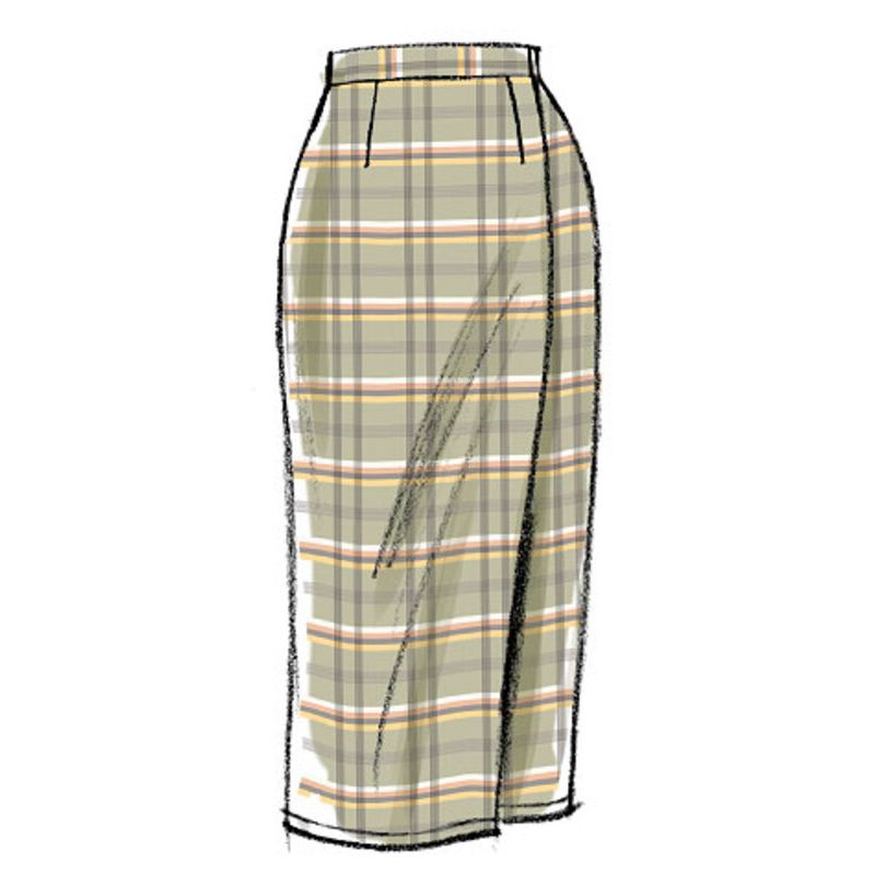 Patron Vogue 8956 E5 - Jupe portefeuille pour femme à pan asymétrique