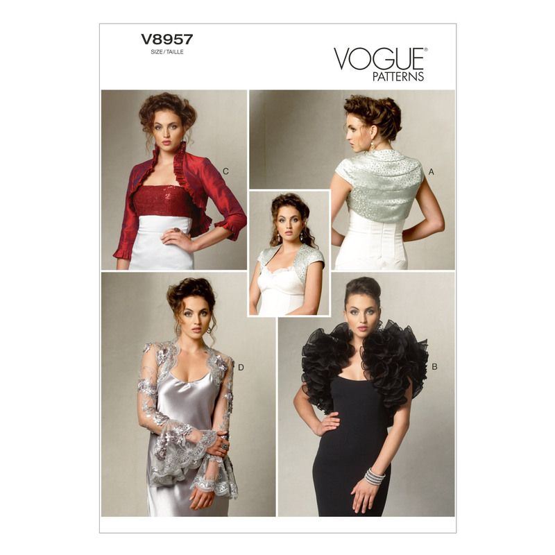 Patron Vogue 8957 A5 - Boléros femme