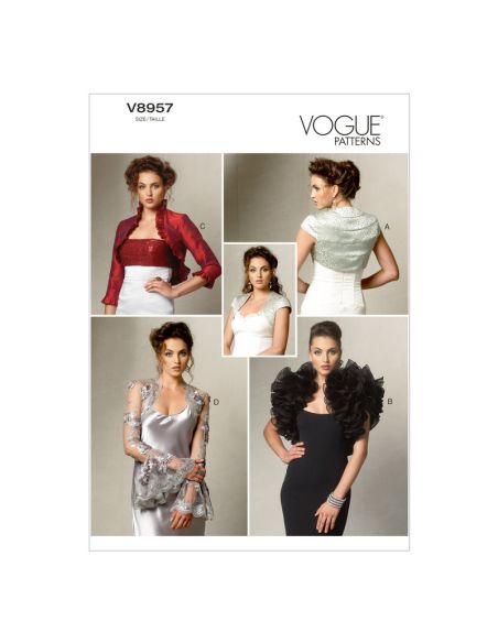 Patron Vogue 8957 A5 - Boléros femme
