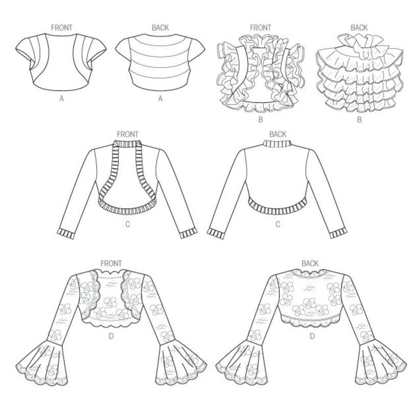 Patron Vogue 8957 E5 - Boléros femme