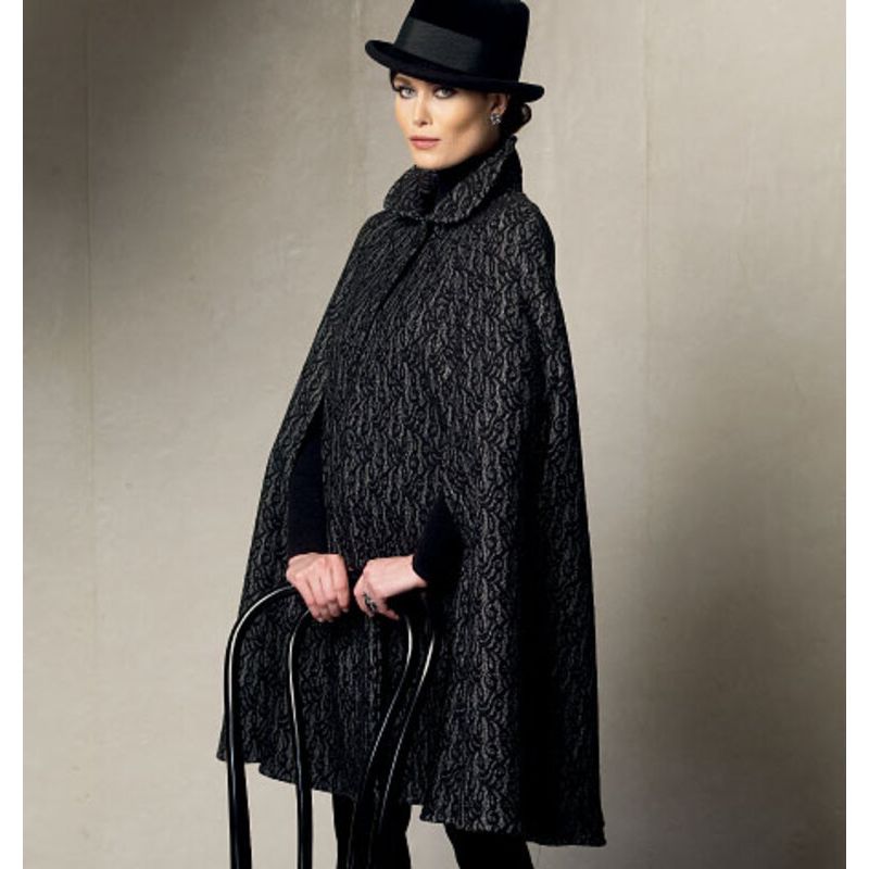 Patron Vogue 8959 Y - Veste-cape femme avec col rond à revers