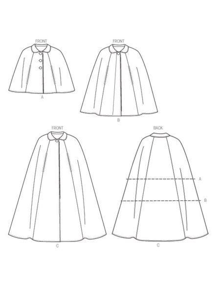 Patron Vogue 8959 Y - Veste-cape femme avec col rond à revers