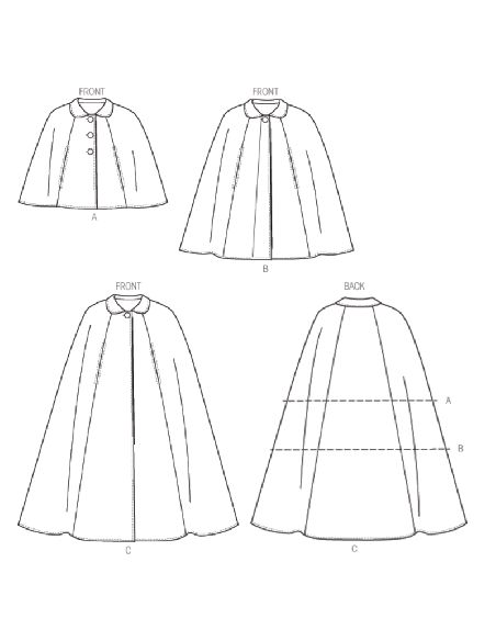 Patron Vogue 8959 ZZ - Veste-cape femme avec col rond à revers