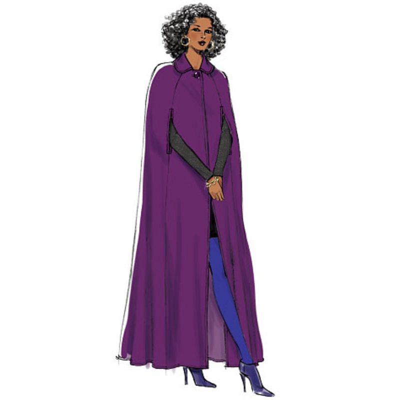 Patron Vogue 8959 ZZ - Veste-cape femme avec col rond à revers