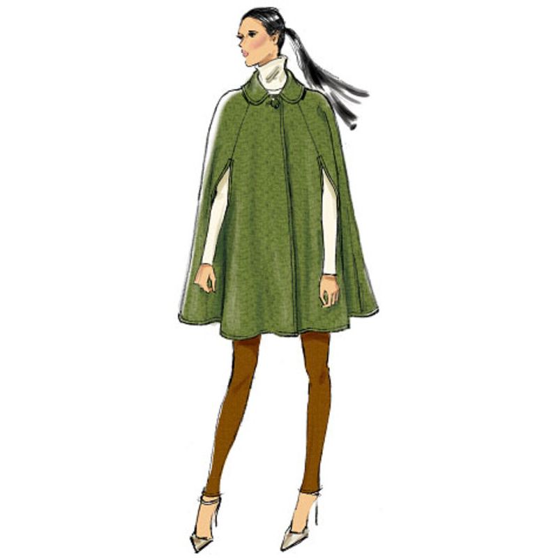 Patron Vogue 8959 ZZ - Veste-cape femme avec col rond à revers