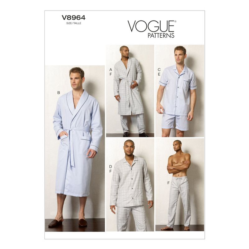 Patron Vogue 8964 MUU - Ensemble de pyjama pour homme