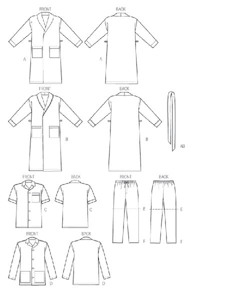 Patron Vogue 8964 MUU - Ensemble de pyjama pour homme