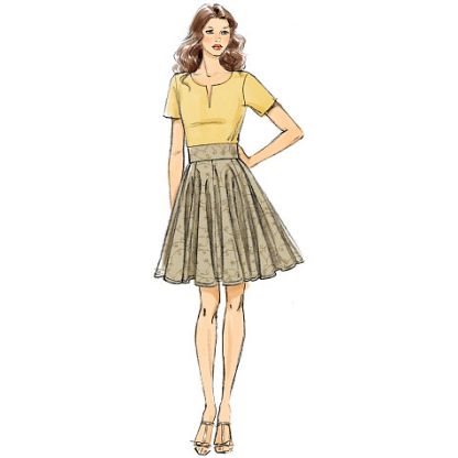 Patron Vogue 8980 A5 - Jupes plissées et évasées 2