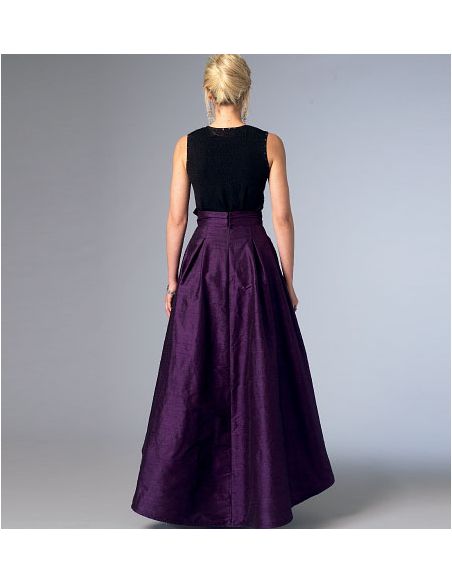 Patron Vogue 8980 A5 - Jupes plissées et évasées