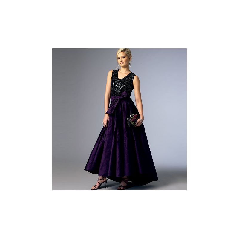 Patron Vogue 8980 E5 - Jupes plissées et évasées