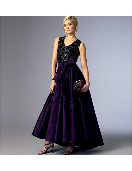 Patron Vogue 8980 E5 - Jupes plissées et évasées