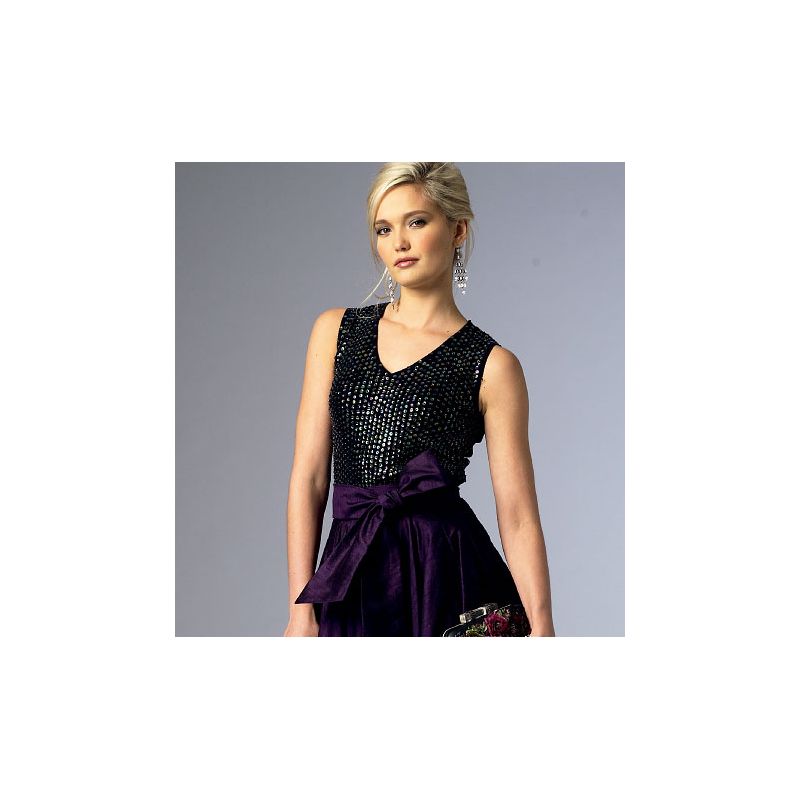 Patron Vogue 8980 E5 - Jupes plissées et évasées