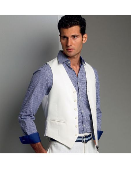 Patron Vogue 8987 MXX - Gilet de costume homme