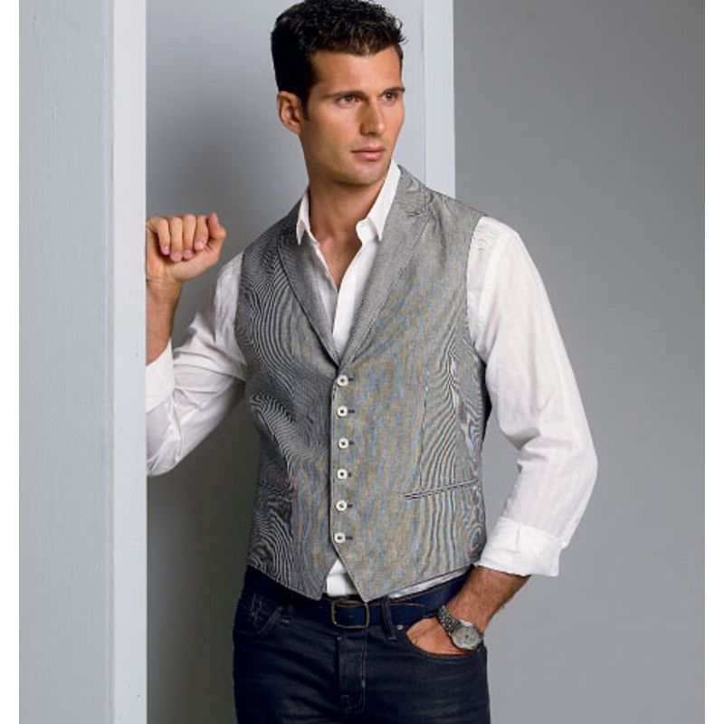 Patron Vogue 8987 MXX - Gilet de costume homme