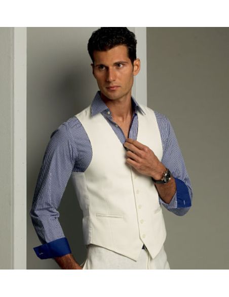 Patron Vogue 8987 MXX - Gilet de costume homme