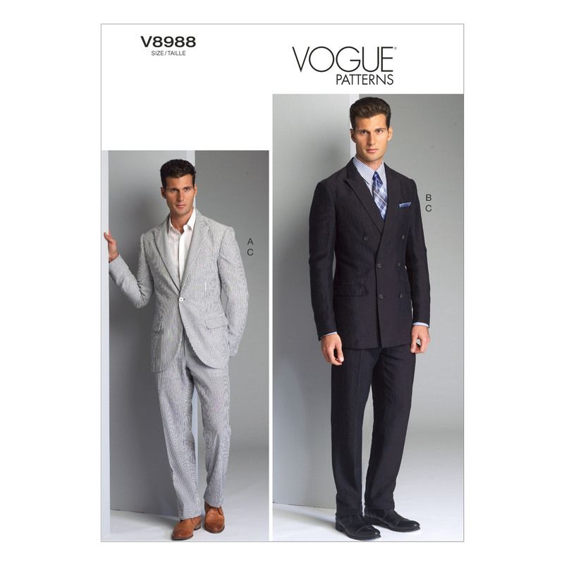 Patron Vogue 8988 MUU - Veste et pantalon homme