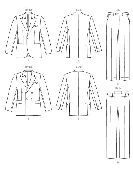 Patron Vogue 8988 MUU - Veste et pantalon homme