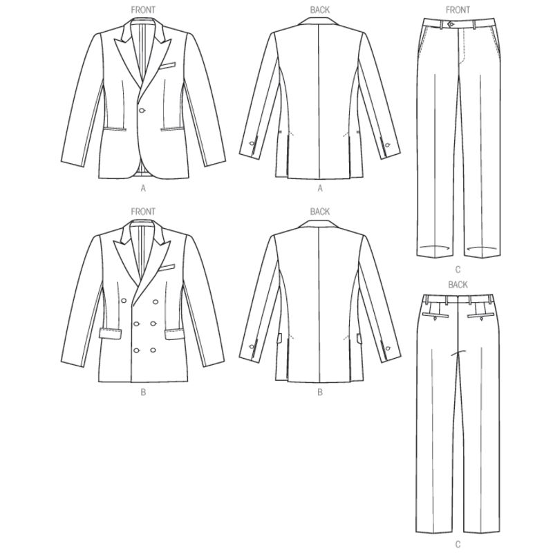 Patron Vogue 8988 MXX - Veste et pantalon homme