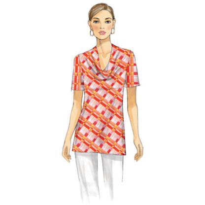 Patron Vogue 9006 B5 - Blouse/top femme, disponible avec ou sans manches 2