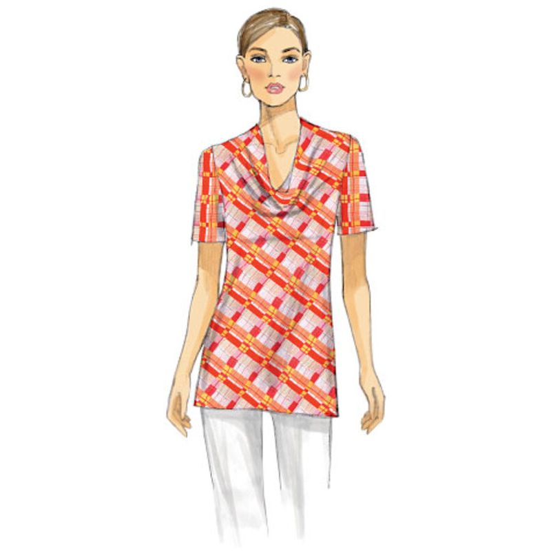 Patron Vogue 9006 B5 - Blouse/top femme, disponible avec ou sans manches