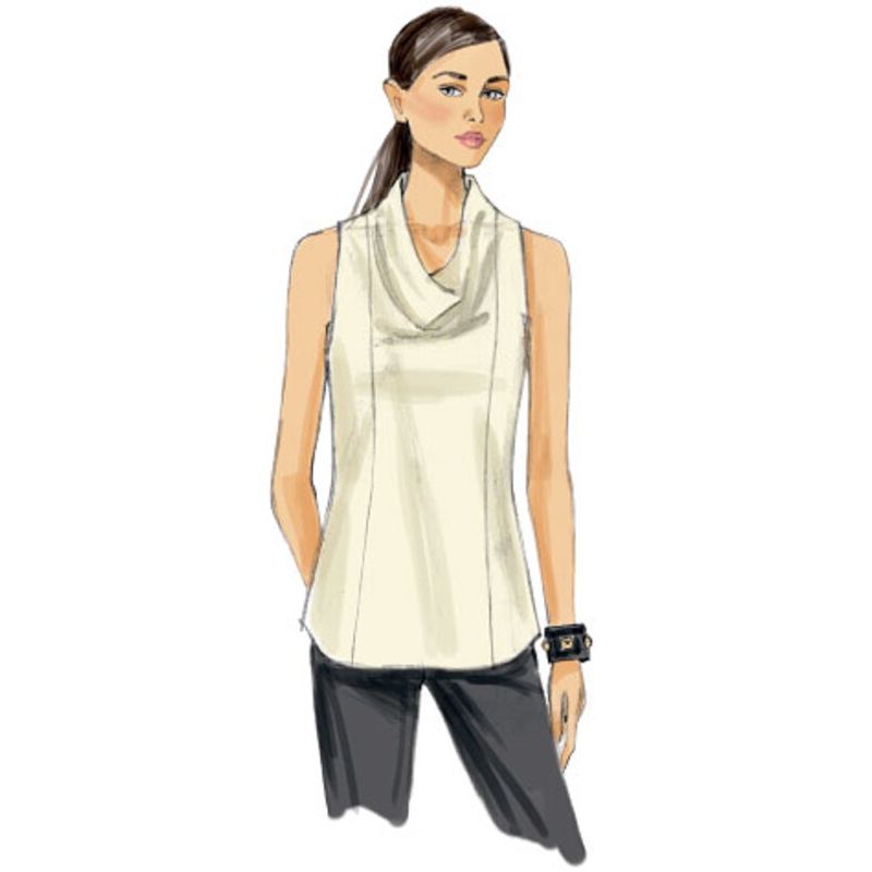 Patron Vogue 9006 F5 - Blouse/top femme, disponible avec ou sans manches